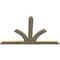 Ekena Millwork Richland Rough Sawn Timber Gable Bracket, Douglas Fir, 84"W x 53"H x 2"D x 6"F, 15/12 Pitch GBW084X53X0206RIC00RDF - alternate 5
